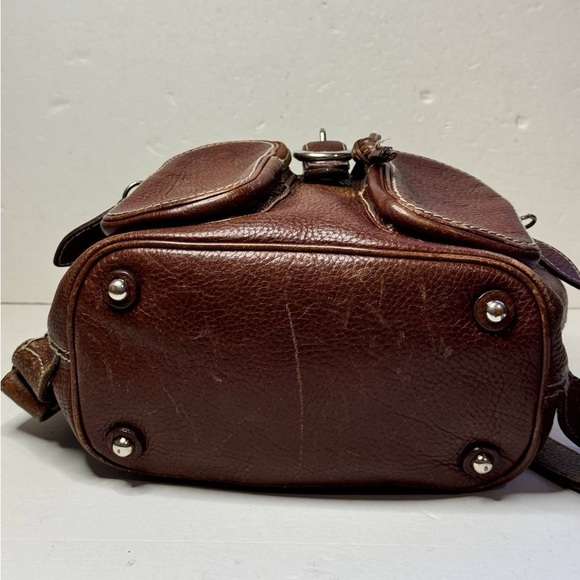 BURBERRY Vintage Brown Leather Small Backpack - Picture 8 of 16